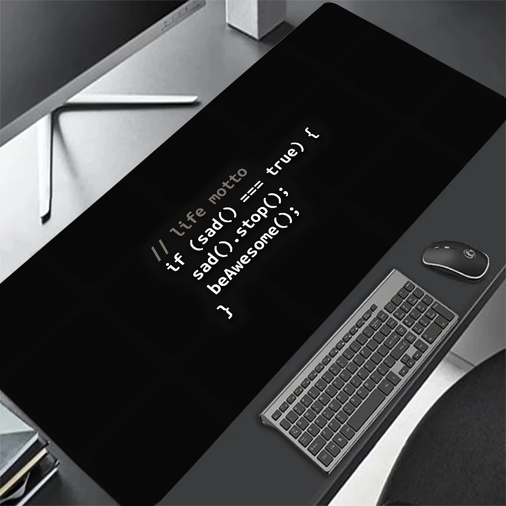 The Code design programmer Mousepad Desk Mat gaming accessories Large Gaming Mouse Pad XXL Non-Slip Rubber Game Computer Keyboar