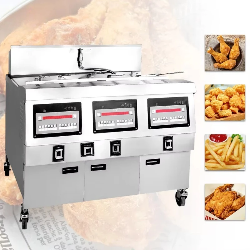 Customized Commercial Deep Fryer Machine Freidora Industrial Friteuse a Pression for Chicken Wings French Fries and Chips