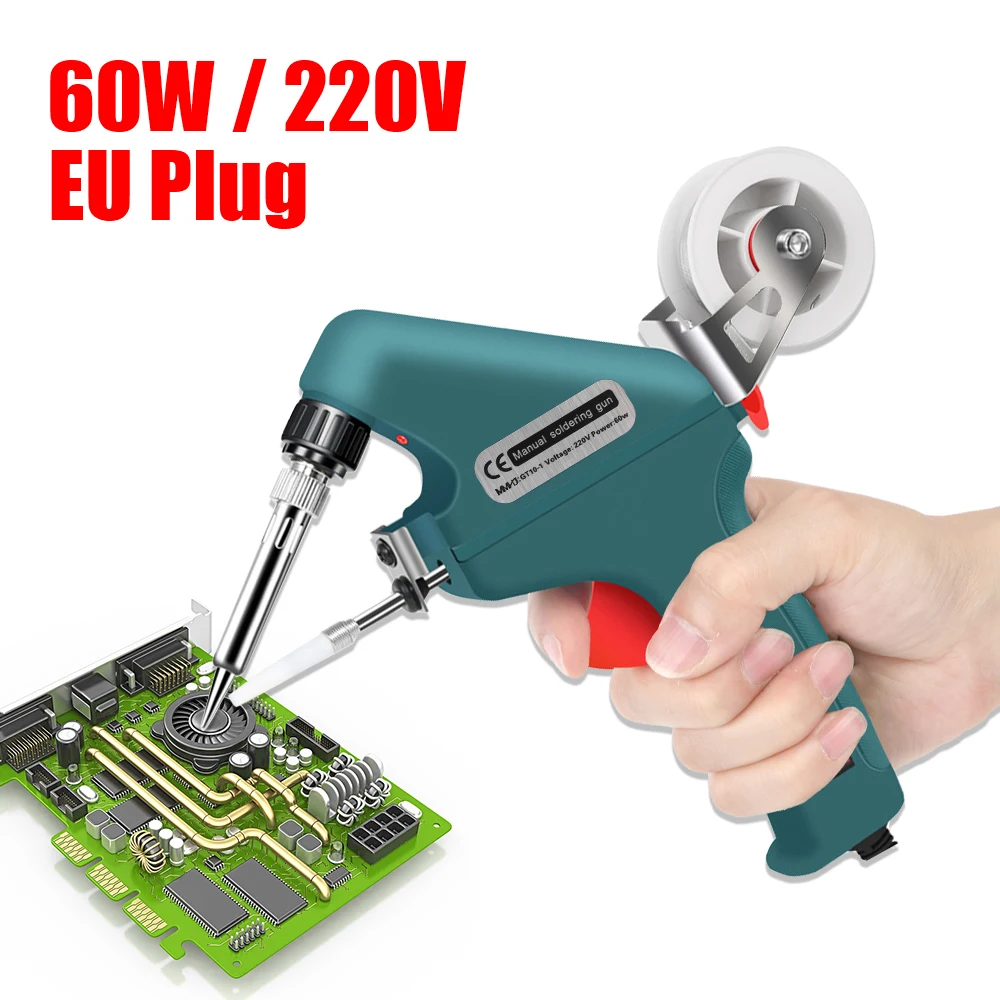 

Welding Machine Soldering Iron Gun Automatic Tin Feeding Hand-held EU 220V Electric Internal Heating 60W Repair Tools