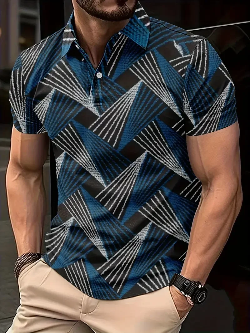 New Men's Casual Short-sleeved Polo Shirt Office Business Lapel Short-sleeved Men's Breathable Polo Shirt Men's Clothing