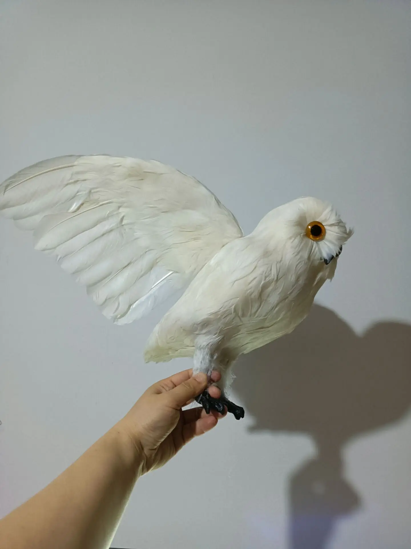 

big white simulation foam and feather wings owl model gift about 30x60cm a0026