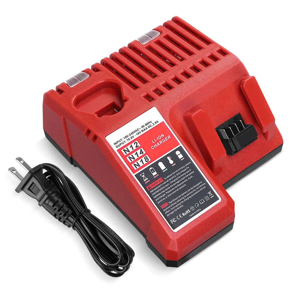 M18 Charger Rechargeable Cordless Power Tool Fast Charger 14V-18V N14 N18 with Protection Charger for Milwaukee