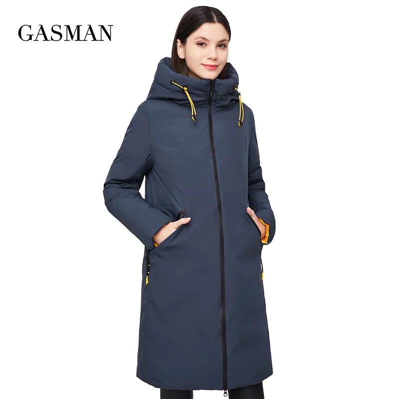 GASMAN 2022 Thcik fashion Brand down Parka Women's Winter Jacket women coats hooded Female warm outwear high quality vintage 210