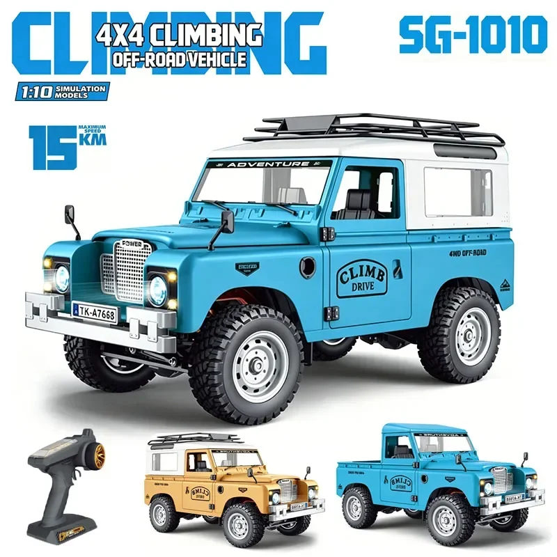 

2026 NEW 1:10 Remote Control Car SG-1009 4WD RC Climbing Defender/Pickup Upgrade Linkage Light Off-Road Vehicle Boy Toy For Gift