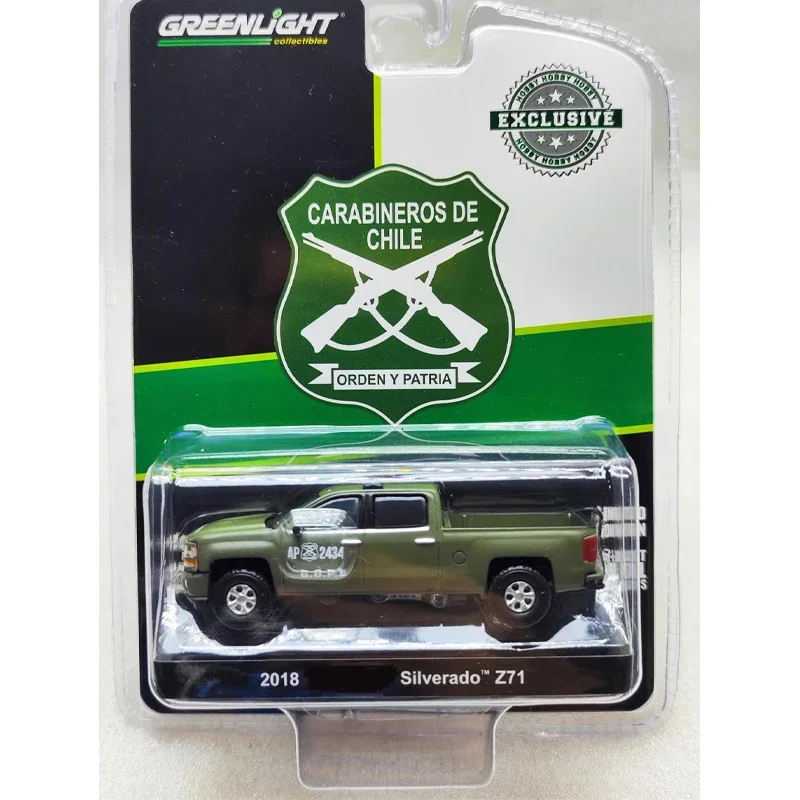 Greenlight Diecast 1:64 Scale Chilean's 2018 Silverado Z71 Alloy Simulation Car Model Classic Collection Display Toy
