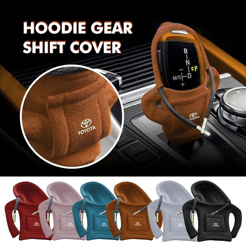 Universal Car Hoodie Shift Cover Gear Lever Interior Decor For Toyota Avalon Verso Fortuner 4Runner Highlander Land Cruiser