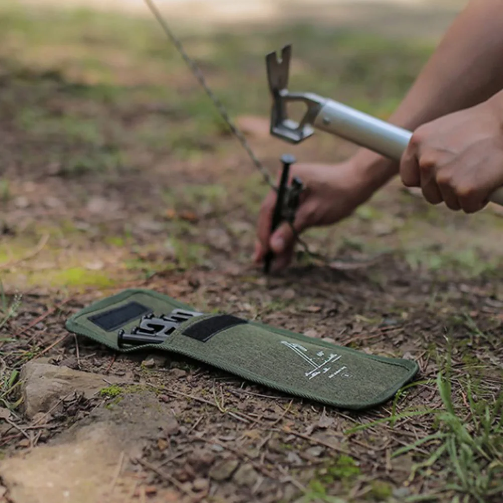 

2Pcs Tent Peg Storage Bag Premium Polyester Portable Lightweight Camping Must Haves Organizer for Stakes Nails Hammers Outdoor