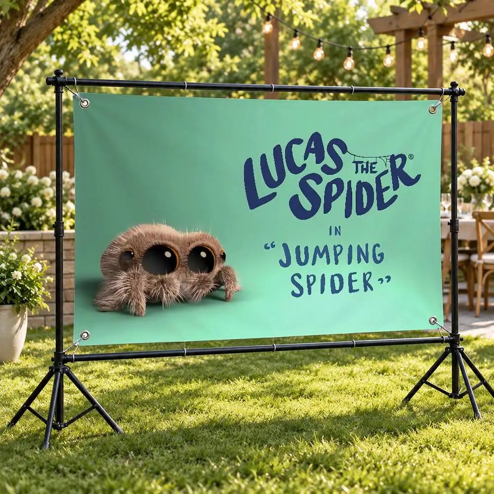 Cute Lucas the Spider Aesthetic Wall Tapestry Flag Printed Wall Hanging Living Room Party Outdoor Decor
