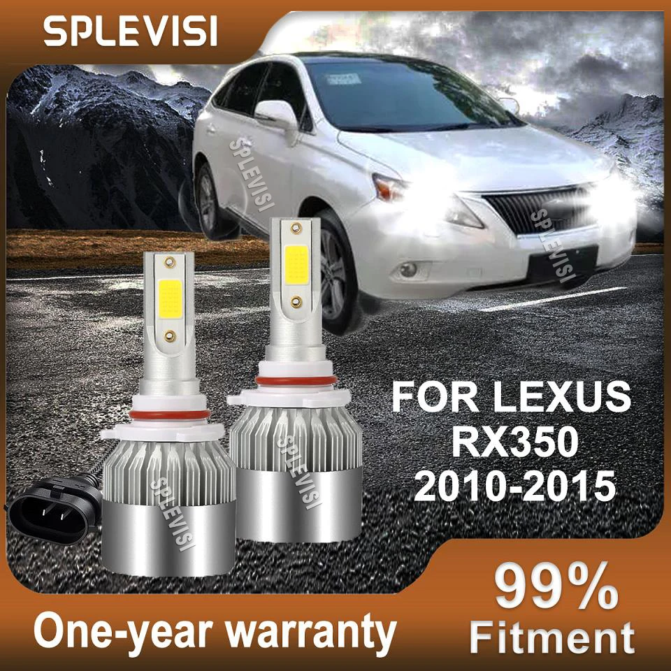 

2x LED Headlight Bulbs High Beam Bulbs Replace Kit HID White For Lexus RX350 2010-2015 RX450h 2010-2015 IS250 2010-2015