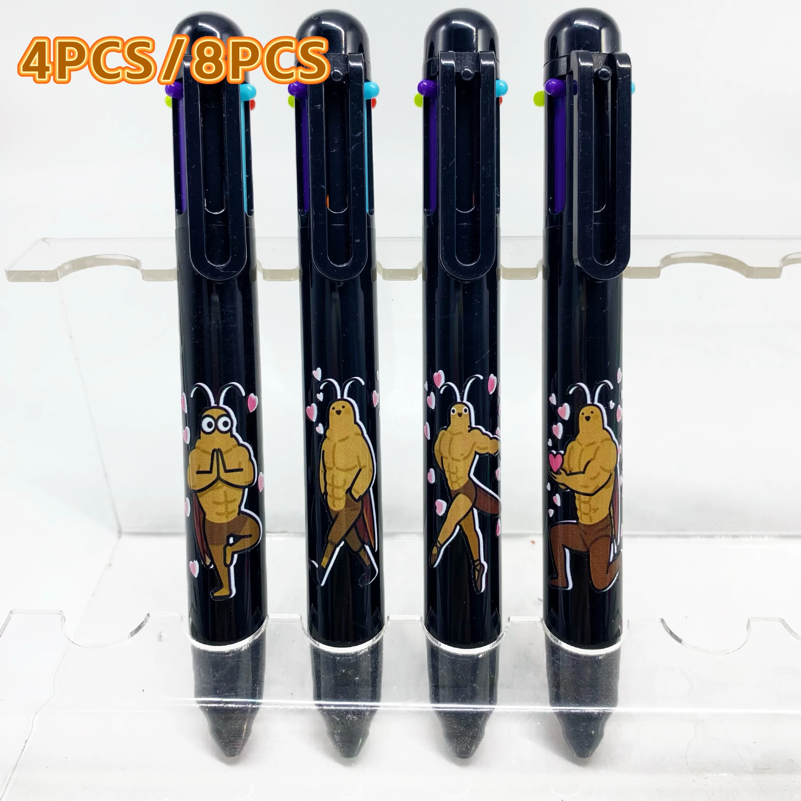 

Muscle Cockroach Black Set Back-to-School Season Multicolor Ballpoint Pens Creative Student Writing Pens Office Supplies
