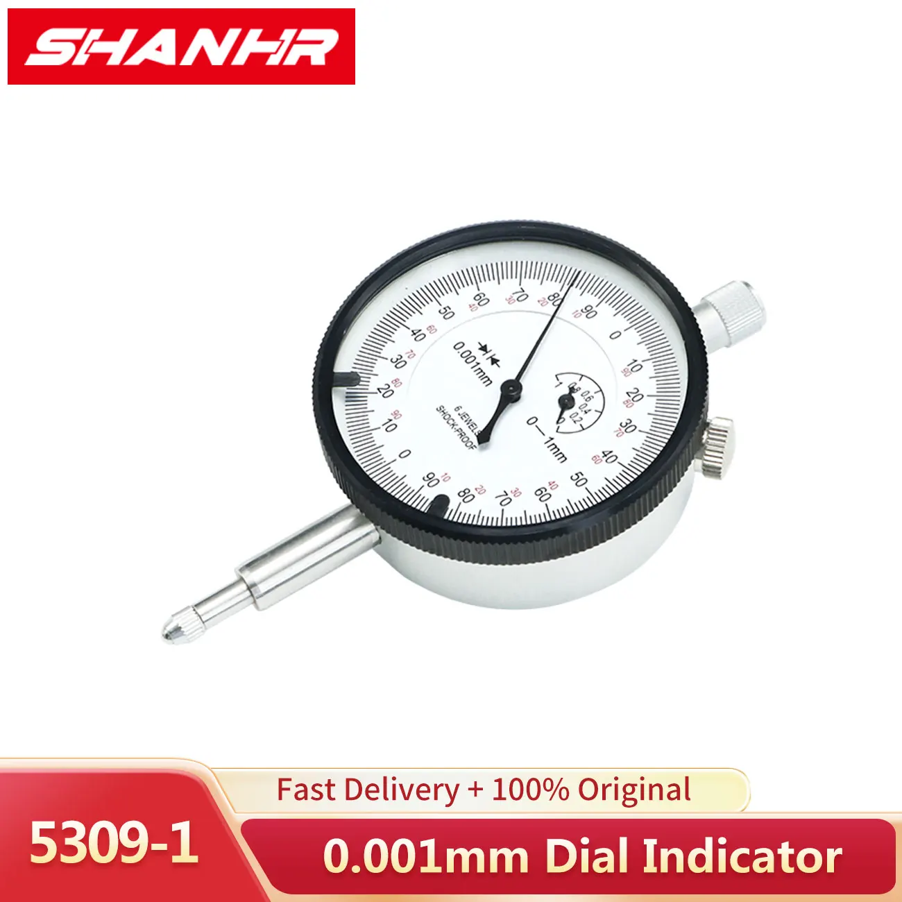 SHANHR 0.001mm 0-1mm Dial Indicator Measurement Instrument Precision Tool