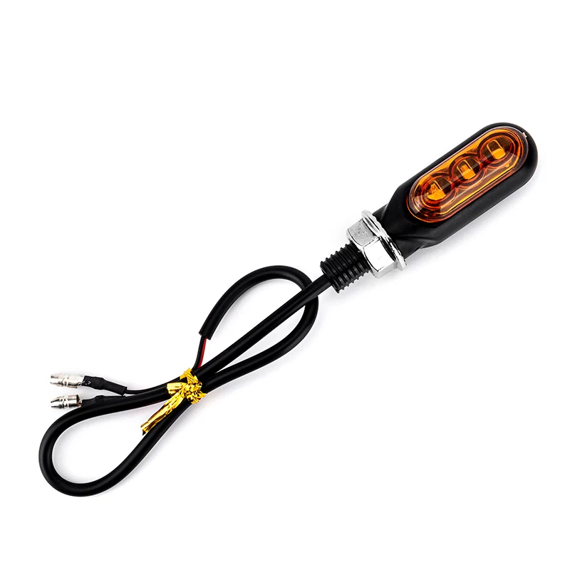 Motorcycle Mini LED Turn Signal Lights Amber Flowing Directional Signal Lamp Intermitentes Moto For Cafe Racer image 5