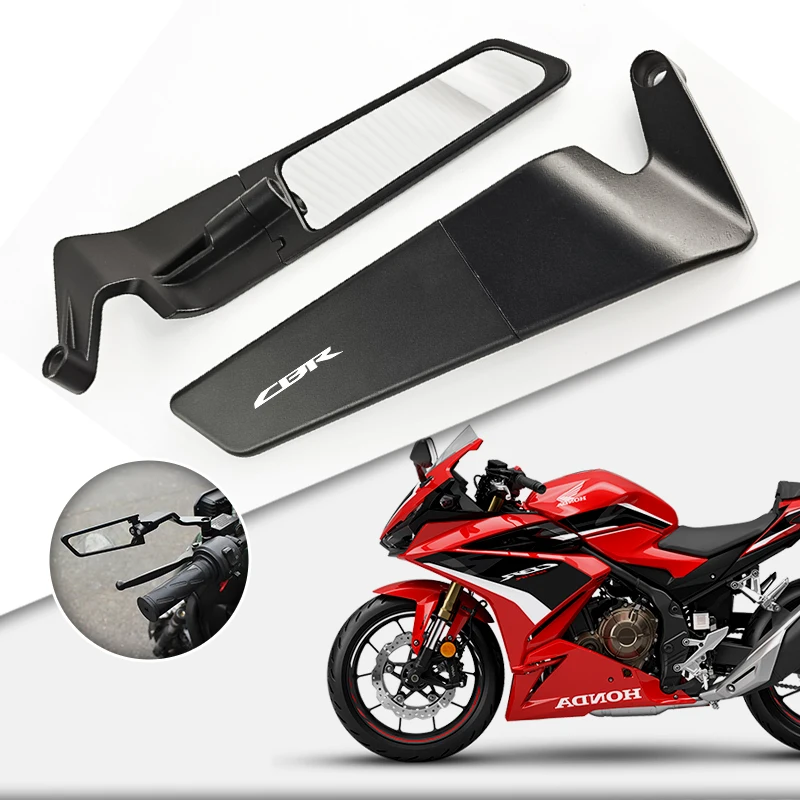 Anti-Vibration Alloy Motorcycle Mirrors Quick Installation For CBR CBR250 CBR300 CBR400 CBR500 CBR600 RR CBR1100XX FIREBLADE