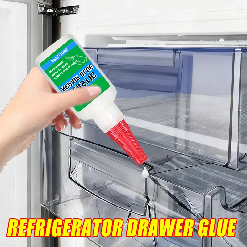 غراء إصلاح بلاستيكي لأدراج الثلاجة - ربط قوي، إعداد سريع، متين، سهل التطبيق، مقاوم لدرجة الحرارة 20 مل