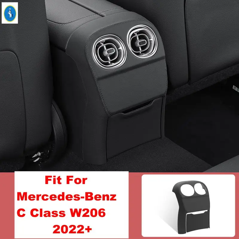 

Car Armrest Box Rear Air AC Vent Outlet PU Leather Cushion Mat Pad Cover Trim Accessories For Benz C Class W206 2022 2023 2024