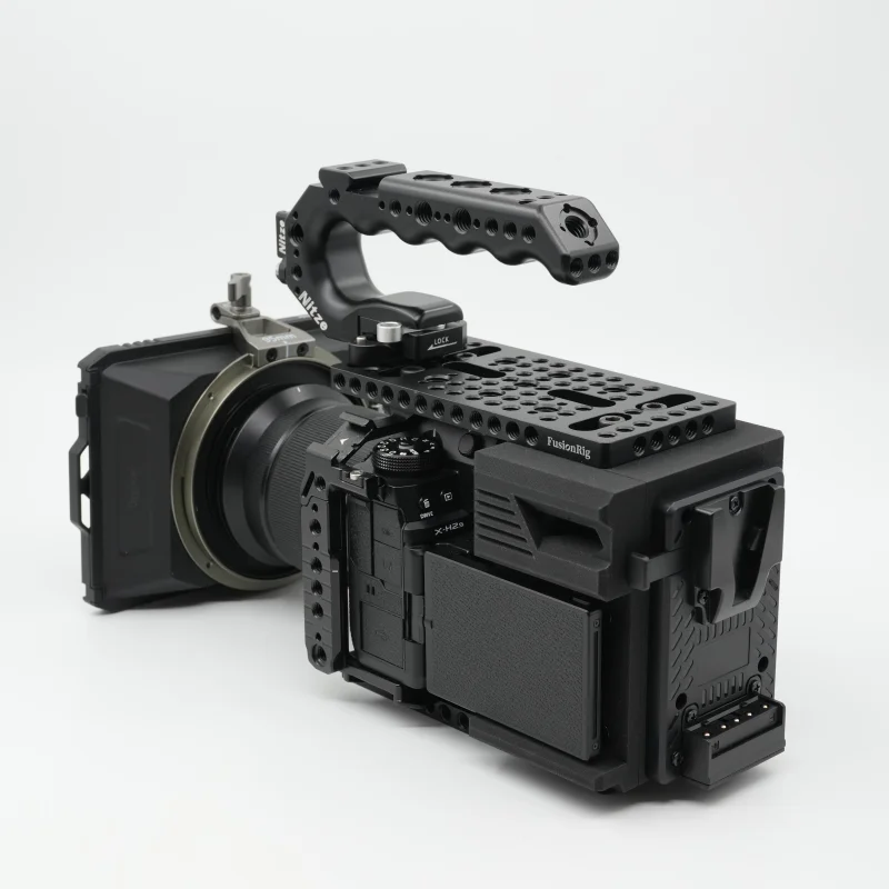 FusionRig Camera Cage For Fujifilm X-H2 X-H2S Expansion Module Cineback Cage Rig Compatible for SmallRig Tilta Cage