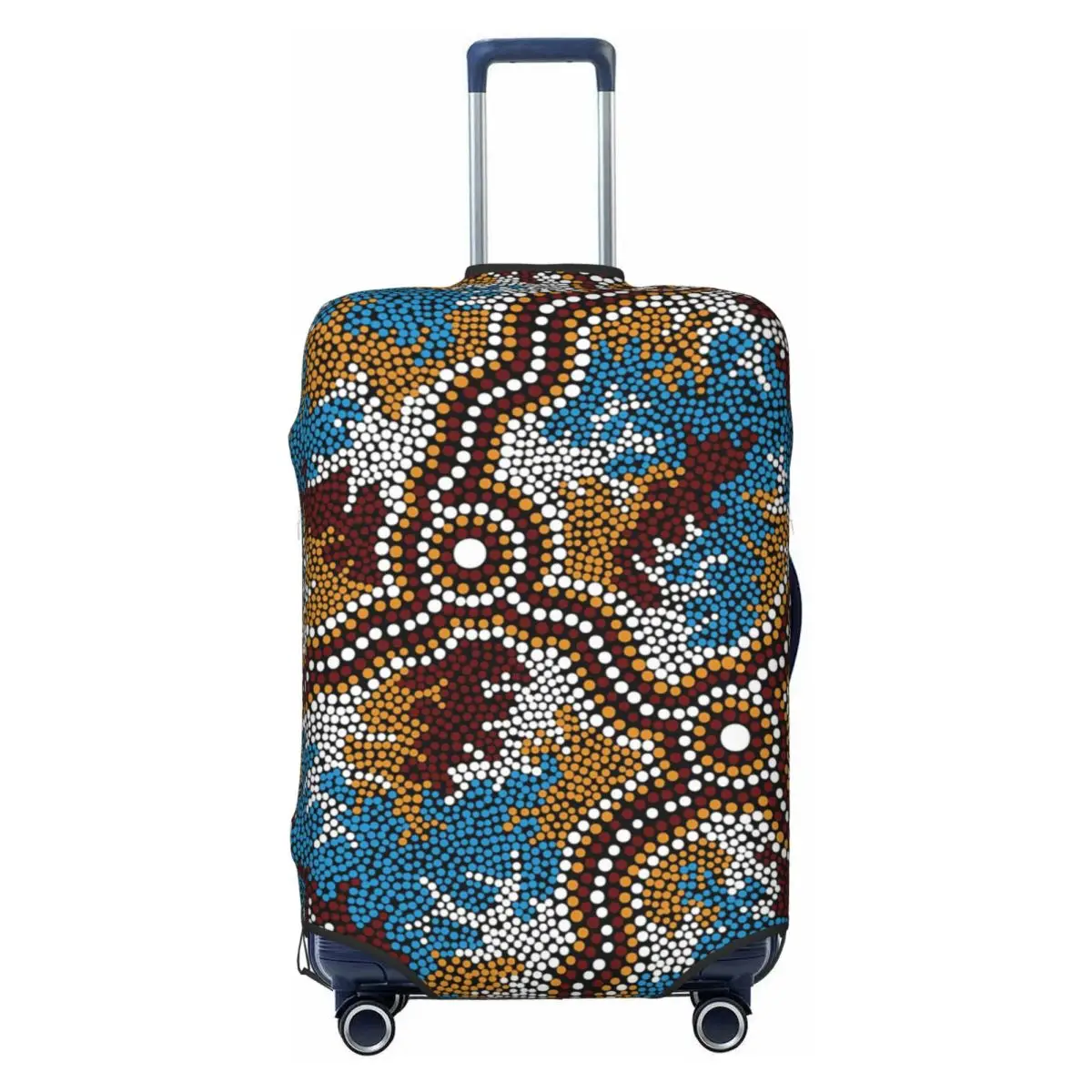 

Wetland Dreaming Travel Luggage Cover Elastic Australian Aboriginal Art Suitcase Cover Protector Fit 18-32 Inch