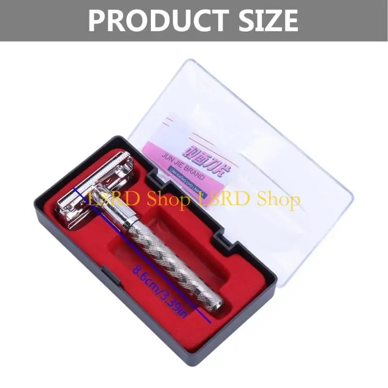 L8RD Double Safety for Razor,Long Handle for Butterfly Open Razors Single Blade Shaving for Razor for w/Double Safe