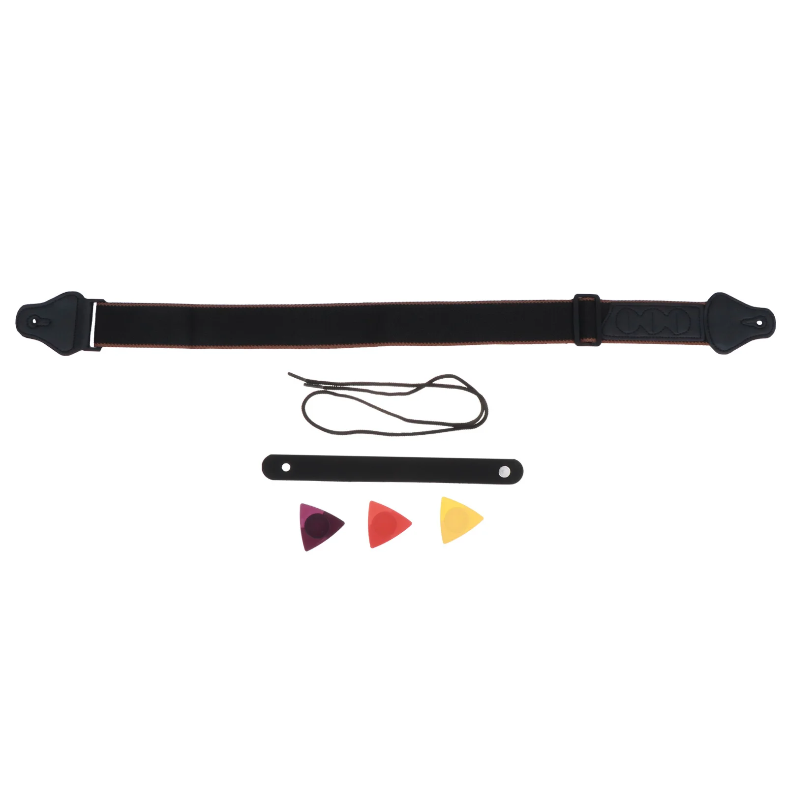 

1Set Guitar Shoulder Strap Kit Simple Stylish Eco-Friendly Material Heavy Duty Belt for Musicians Outdoor Party Stage
