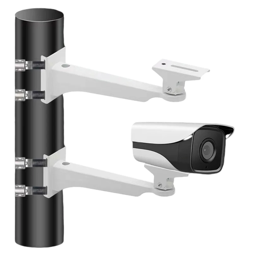 Metal Security CCTV Camera Pole/Column Mounting Bracket Monitoring Hoop Support Cylinder Clamps Mount Telephone Column Bracket