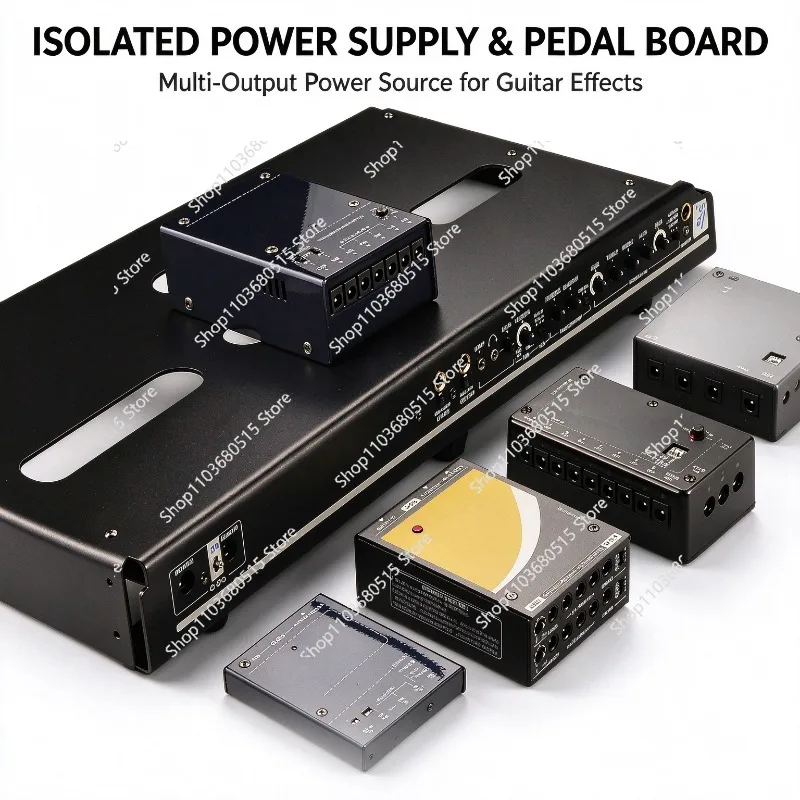 Pedal Power Supply Isolated 6 8 12 15 Outputs 9V 12V DC Guitar Effect Pedalboard Stompbox Compact Low Noise