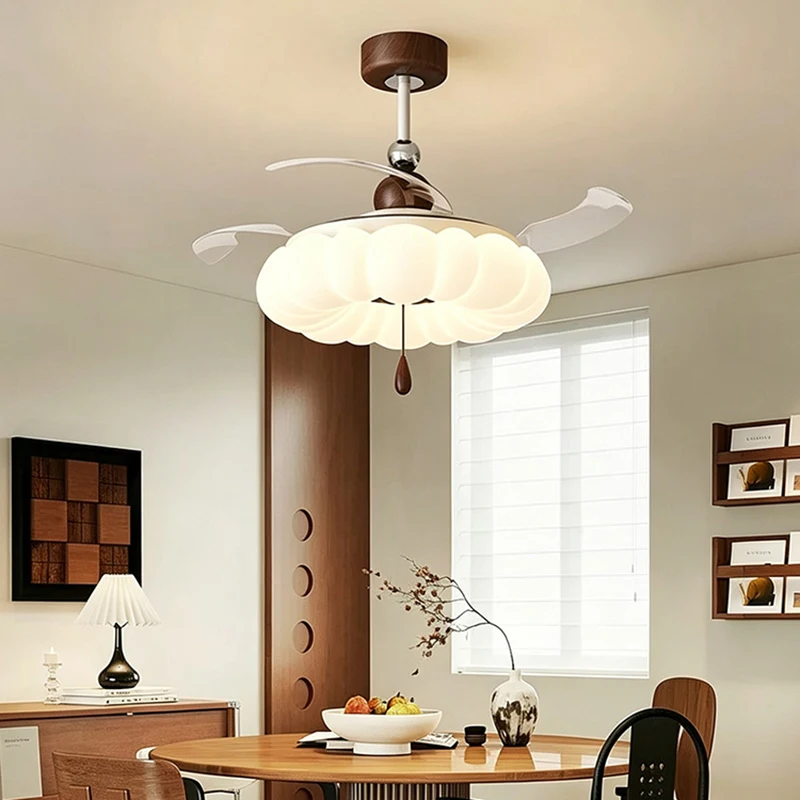 Nordic bedroom Ceiling fan with led light and control electric fan Ceiling lights dining room Ceiling lamps indoor lighting
