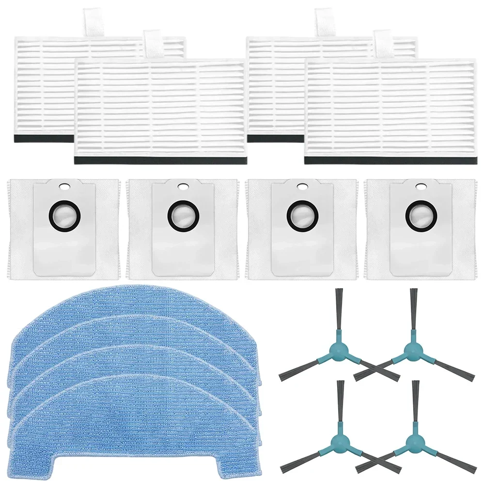 Replacement Side Brush and Mop Cloth Dust Bag Kit for Conga 2499 Ultra Essential Accessories for Optimal Cleaning Performance