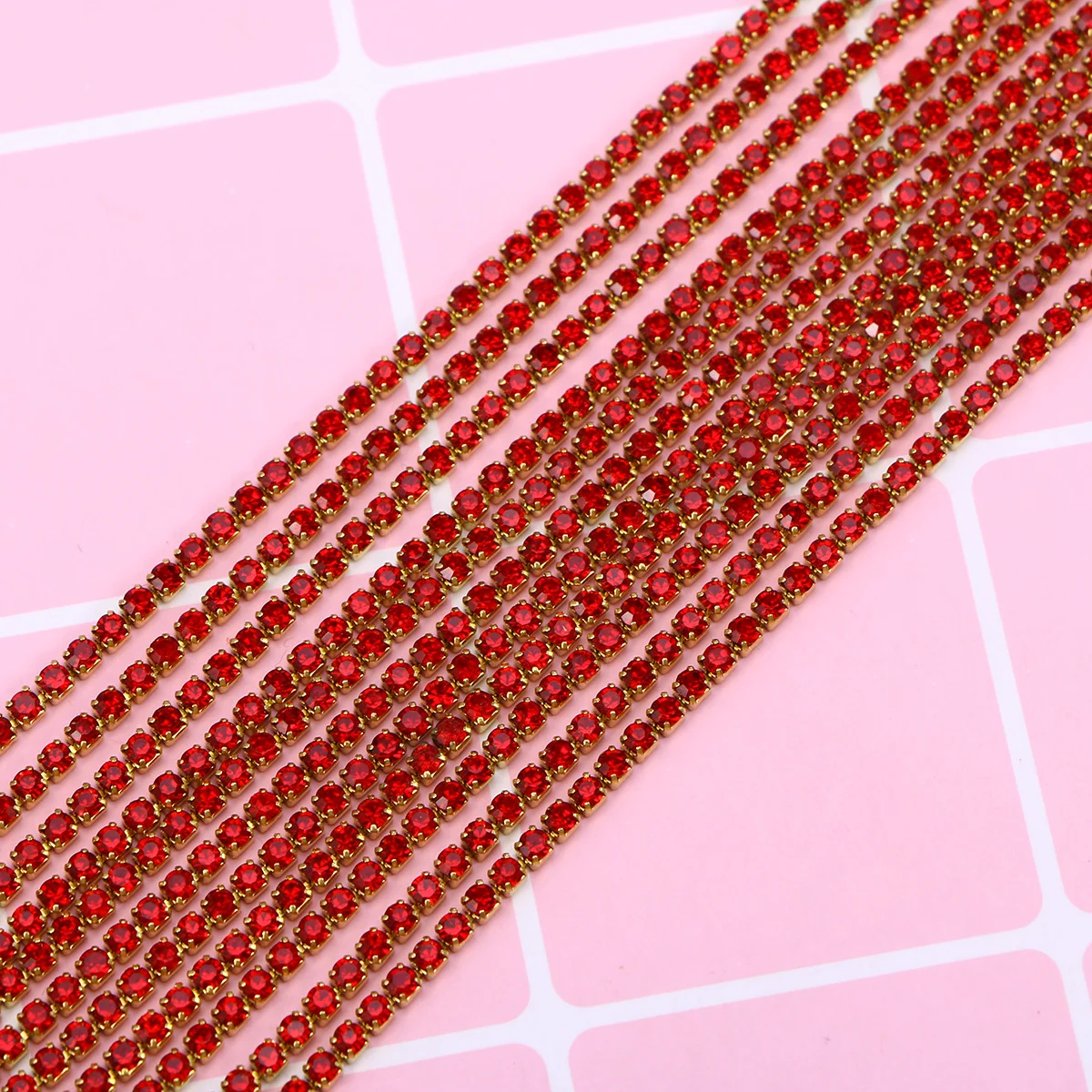 

10m Rhinestone Chain Crystal Trim Ab Color 2mm Sparkly DIY Jewelry Crafts Dress Decoration Wedding Party Bridal Accessories