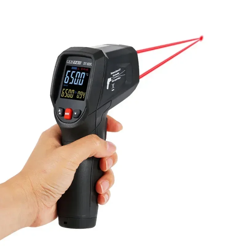 

DT-833C -50~650℃ Infrared Dual Laser Thermometer High Precision Handheld Non-contact Industrial Grade Thermometer