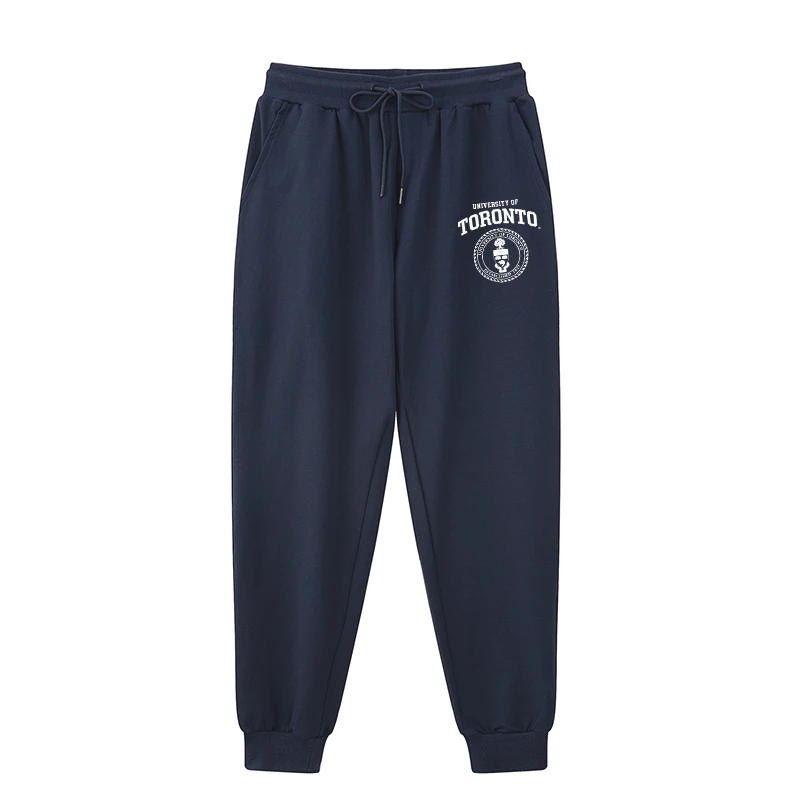 

Toronto Universi UofT Sweatpants Long Sports Casual Pants ex Cotton Dstring Trousers Simple Autumn Winter Pants
