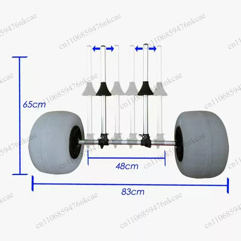 Two-wheel Easy-to-Operate Kayak Cart Tools for Kayaks and Canoes Heavy Duty Aluminium Platform