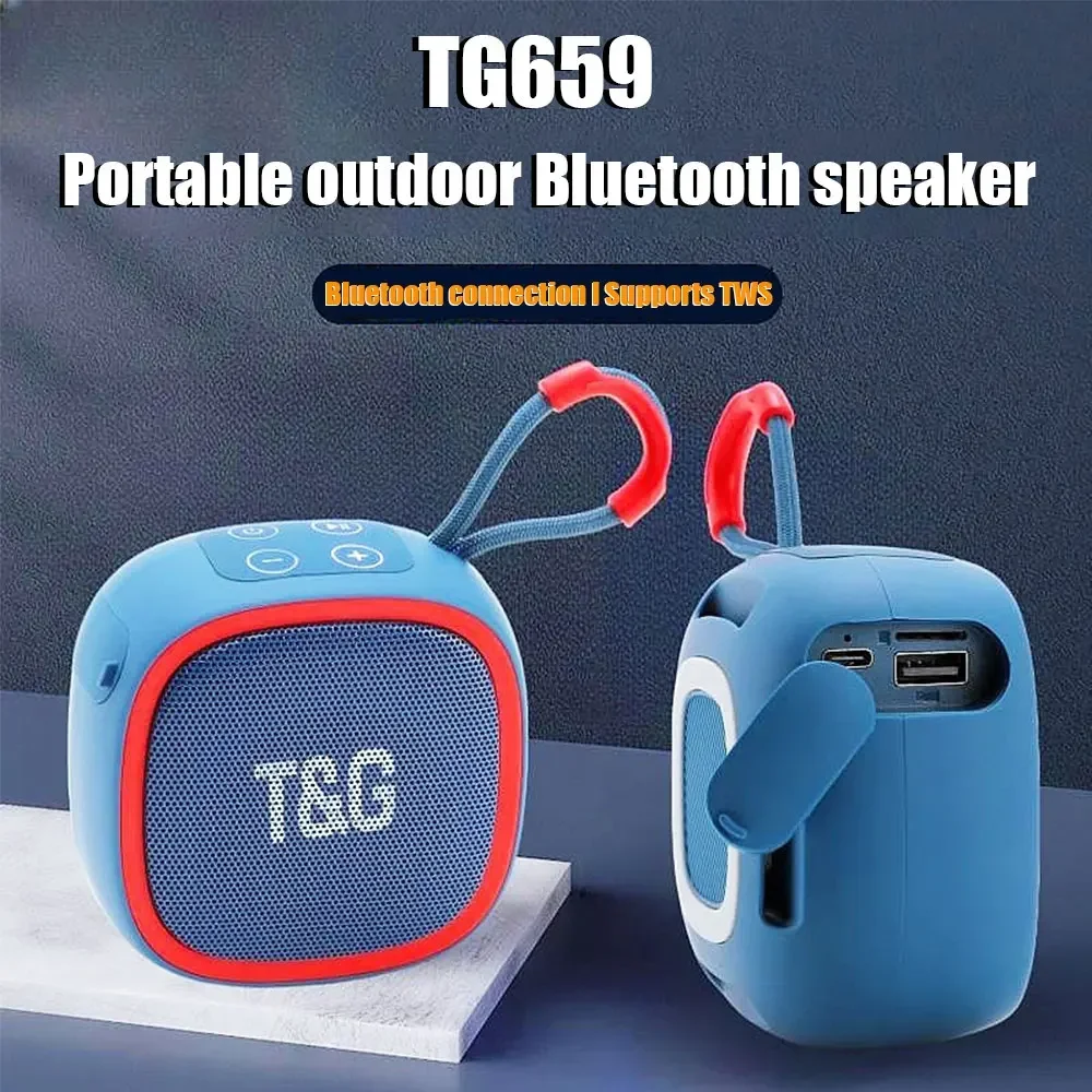 TG659 Bluetooth Speaker Mini Portable Speaker Wireless Connection Outdoor Sport Audio Stereo Support TF FM Card BT TWS Car Audio