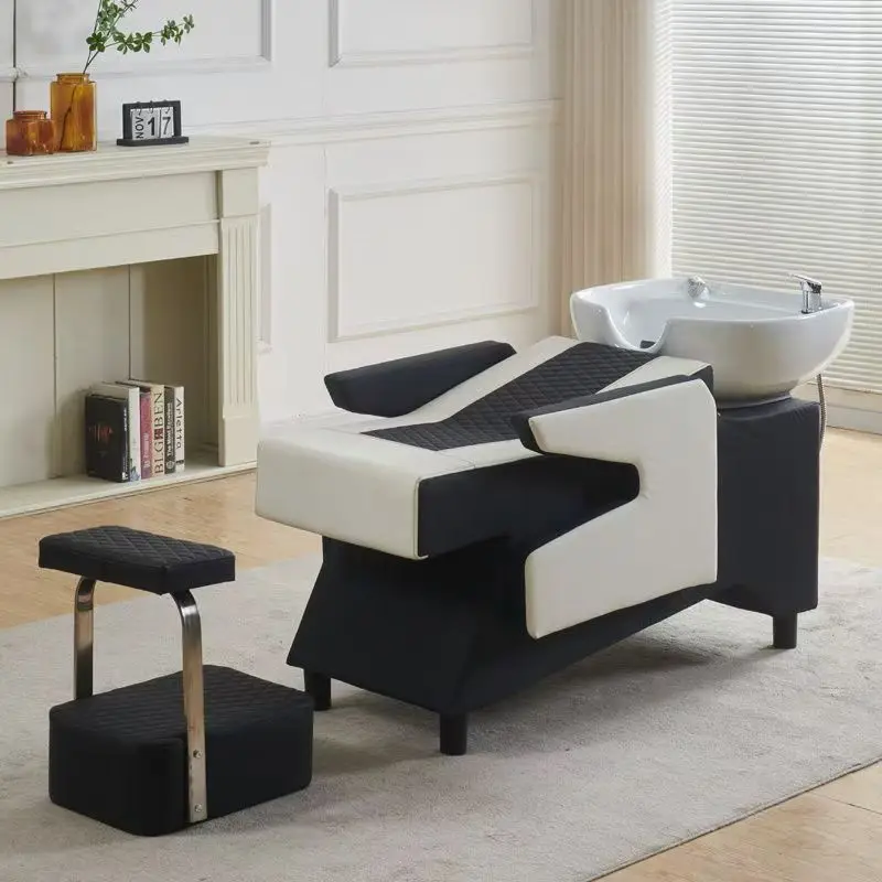 

Прочная современная парикмахерская мойка с керамической раковиной для салонов красоты, барбершопов и косметических центров