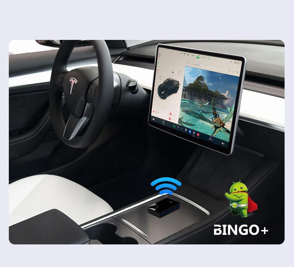 

Для модели 3 Y S X беспроводной адаптер Carplay 4G SIM-карта Android 12 Carplay android box