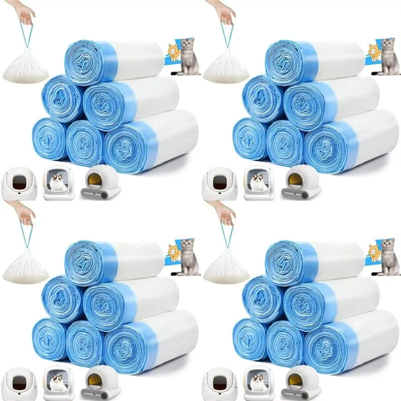

【EFFICIENT 】360 Count Cat Litter Bags For Automatic Litter Box Extra-Thick Cat Litter Box Liners For Meowant/Catlink