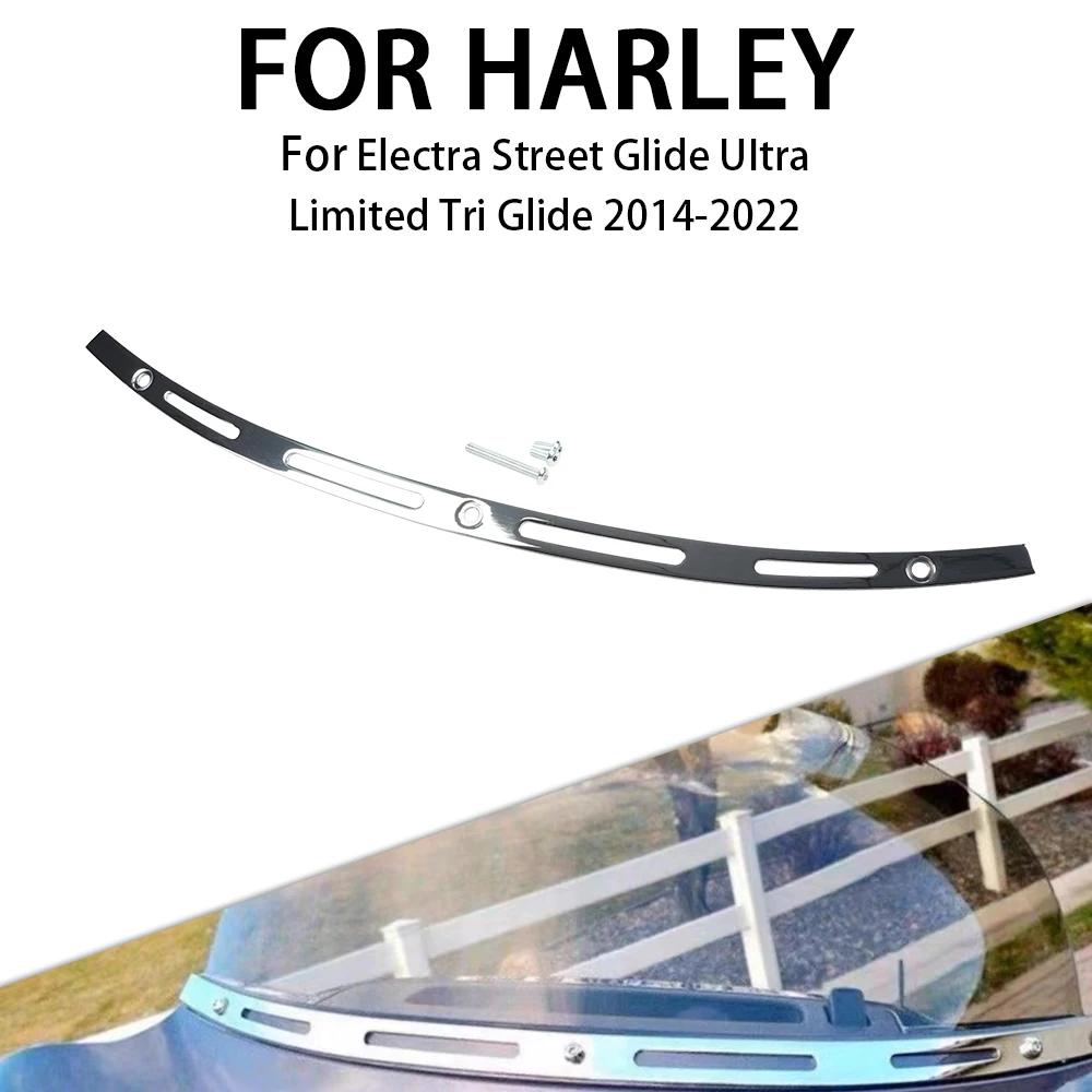 

For Harley Touring Electra Glide Ultra Limited Street Tri Glide FLHX 2014-2022 Motorcycle Windscreen Windshield Trim Accessories