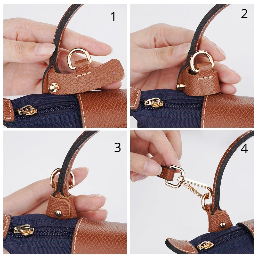 3Pcs/set Bag Strap For Longchamp Mini Bag Belt Adjustable Strap Bag Inner Liner Without Punching Modified Shoulder Strap