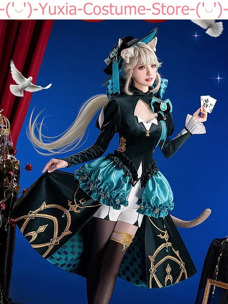 Genshin Impact Lynette Magician Game Suit Gorgeous Sexy Uniform Cosplay Costume Halloween Party Role Play Outfit Women