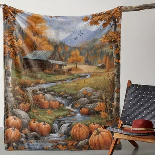 

Soft flannel blanket, suitable for home, office, camping. An excellent choice for Halloween, Thanksgiving and Christmas gifts.