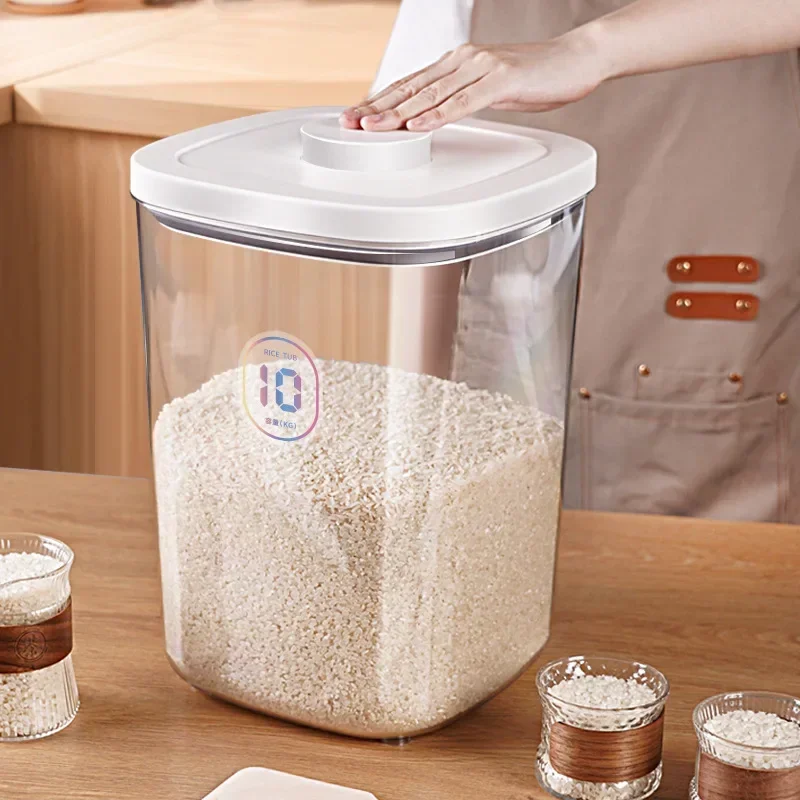 5Kg/10 Kg Sealed Rice Bucket Flour Storage Box Pet Grain Storage Bucket Cat Grain Bucket Miscellaneous Grain Rice Jar