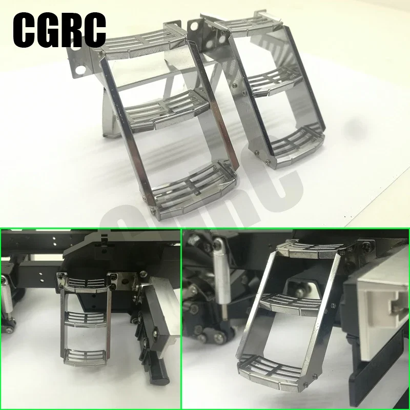 

1 Set Simulation Metal Silver Side Ladder for 1/14 Tamiya RC Truck Trailer Tipper 56360 Volvo F16 DIY Upgrade Parts