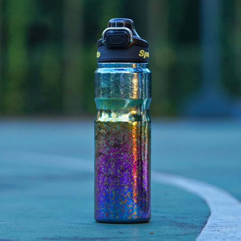 Titanium Water Bottle Thermos Outdoor Cycling Titan Canteen Drink Jug Lightweight Kettle Flasks Bucket 650ML Thermal Cup Termos