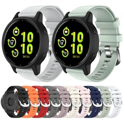 Quick Release 20mm 22mm Silicone Strap For Garmin Forerunner 165 Music 265 255 245 55/Vivoactive 5 4/Venu 3 2 Plus Watch Band