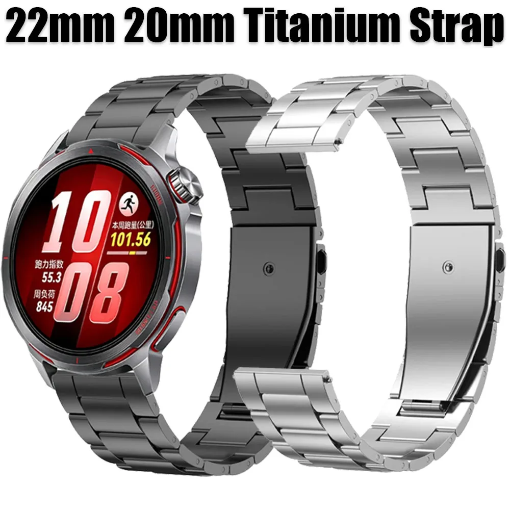 22/20mm Titan-Armband für Huawei Watch GT Runner 2 Austauschbares Armband für Huawei Watch GT6/5/4/3 46mm/Amazfit Active 3-2/MAX