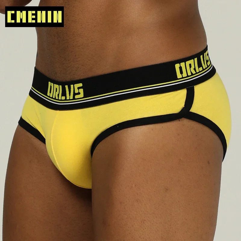 Men Underwear Sexy Gay Male Panties Cotton Briefs Underpants Jockstrap G-Strings Breathable Hombre Cuecas Brief OR199