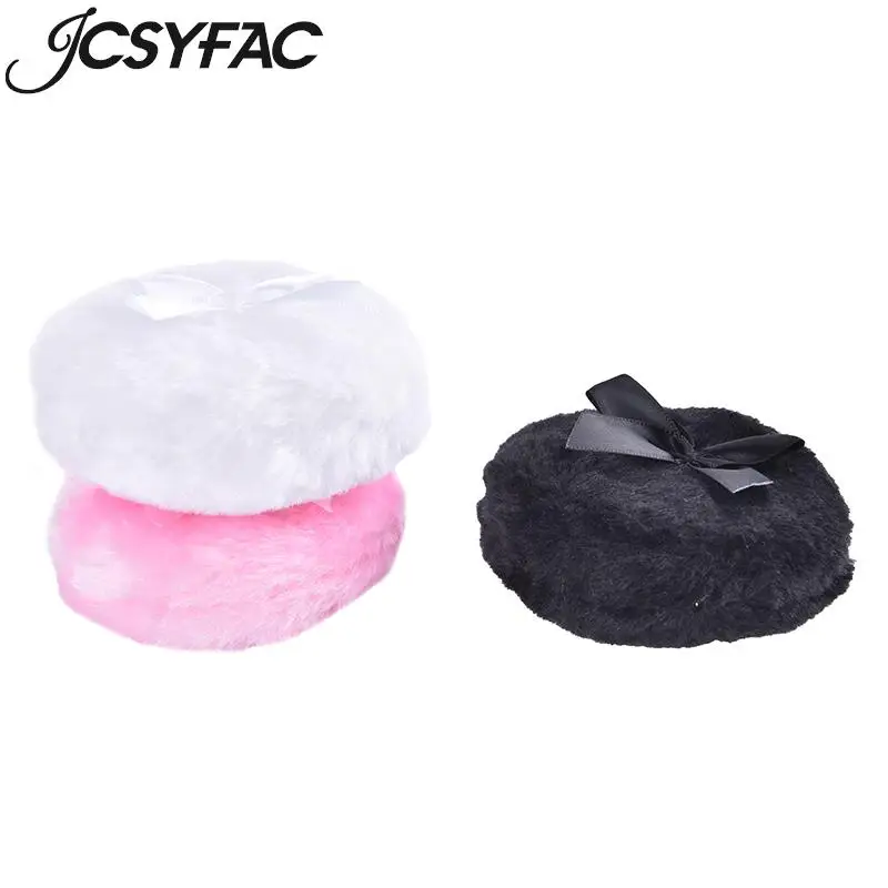 Bow Makeup Puff Round Makeup Fluff Soft Plush Puff Sponge Body Powder Makeup Makeup Beauty Tools Soft Plush Powder Puff Tools