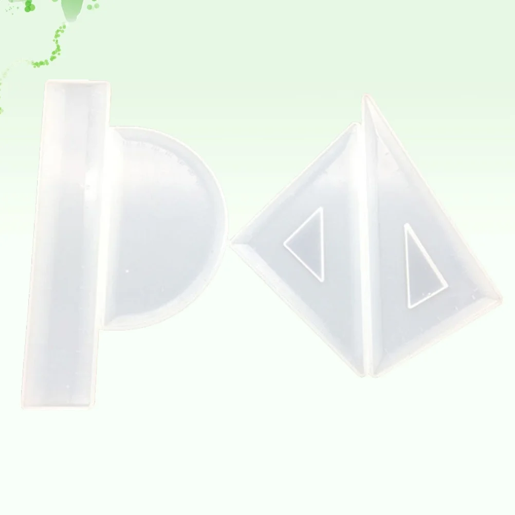 4 قطعة لتقوم بها بنفسك كريستال الايبوكسي حاكم قالب كبير غير النظامية راتينج السليكون قوالب الصب أداة القياس للمجوهرات الحرفية المشاريع هدية