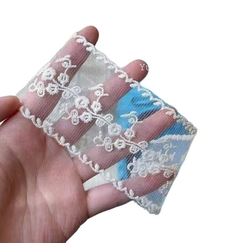 Lace Ribbon Scarf White Thin Long Lightweight Dual Purpose Neck Wrap Belt Hair Tie for Women Premium Versatile Daily Accessories view 5