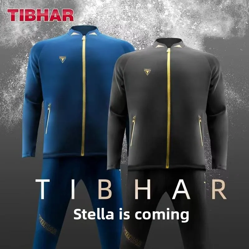 Tall and straight table tennis suit set for men and women, new long sleeved Stella professional jacket, training sportswear