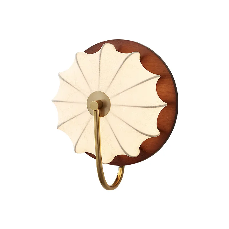 

Wabi Sansan Walnut Wood Grain American Vintage Corridor Wall Lamp